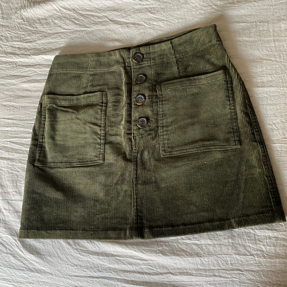 Dresses & Skirts - OLIVE green corduroy skirt